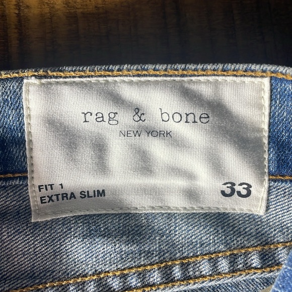 NWT- $250 rag & bone- 33 extra slim jeans - Picture 5 of 7
